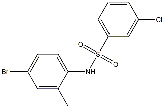 N-(4-bromo-2-methylphenyl)-3-chlorobenzene-1-sulfonamide Struktur