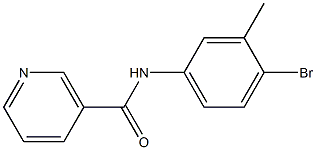 N-(4-bromo-3-methylphenyl)nicotinamide Struktur