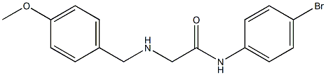 N-(4-bromophenyl)-2-{[(4-methoxyphenyl)methyl]amino}acetamide Struktur