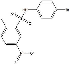 N-(4-bromophenyl)-2-methyl-5-nitrobenzene-1-sulfonamide Struktur