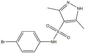 N-(4-bromophenyl)-3,5-dimethyl-1H-pyrazole-4-sulfonamide Struktur