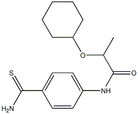 N-(4-carbamothioylphenyl)-2-(cyclohexyloxy)propanamide Struktur