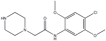 N-(4-chloro-2,5-dimethoxyphenyl)-2-(piperazin-1-yl)acetamide Struktur