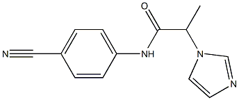 N-(4-cyanophenyl)-2-(1H-imidazol-1-yl)propanamide Struktur