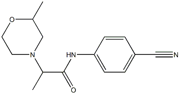 N-(4-cyanophenyl)-2-(2-methylmorpholin-4-yl)propanamide Struktur