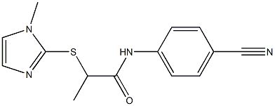 N-(4-cyanophenyl)-2-[(1-methyl-1H-imidazol-2-yl)sulfanyl]propanamide Struktur