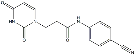 N-(4-cyanophenyl)-3-(2,4-dioxo-1,2,3,4-tetrahydropyrimidin-1-yl)propanamide Struktur