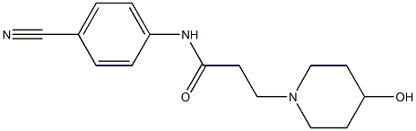 N-(4-cyanophenyl)-3-(4-hydroxypiperidin-1-yl)propanamide Struktur