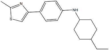 N-(4-ethylcyclohexyl)-4-(2-methyl-1,3-thiazol-4-yl)aniline Struktur