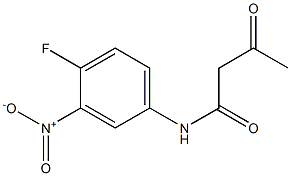 N-(4-fluoro-3-nitrophenyl)-3-oxobutanamide Struktur