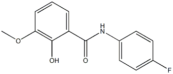 N-(4-fluorophenyl)-2-hydroxy-3-methoxybenzamide Struktur