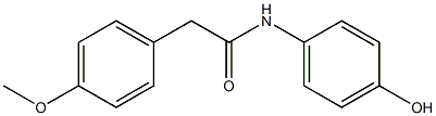 N-(4-hydroxyphenyl)-2-(4-methoxyphenyl)acetamide Struktur