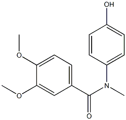 N-(4-hydroxyphenyl)-3,4-dimethoxy-N-methylbenzamide Struktur