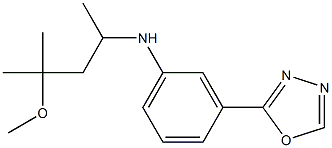 N-(4-methoxy-4-methylpentan-2-yl)-3-(1,3,4-oxadiazol-2-yl)aniline Struktur