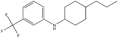 N-(4-propylcyclohexyl)-3-(trifluoromethyl)aniline Struktur