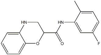 N-(5-fluoro-2-methylphenyl)-3,4-dihydro-2H-1,4-benzoxazine-2-carboxamide Struktur