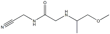 N-(cyanomethyl)-2-[(1-methoxypropan-2-yl)amino]acetamide Struktur