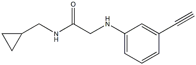 N-(cyclopropylmethyl)-2-[(3-ethynylphenyl)amino]acetamide Struktur