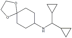 N-(dicyclopropylmethyl)-1,4-dioxaspiro[4.5]decan-8-amine Struktur