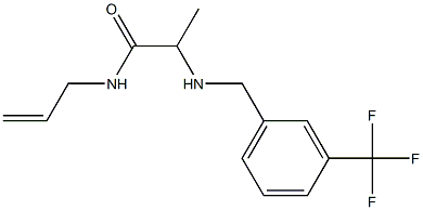 N-(prop-2-en-1-yl)-2-({[3-(trifluoromethyl)phenyl]methyl}amino)propanamide Struktur