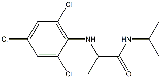 N-(propan-2-yl)-2-[(2,4,6-trichlorophenyl)amino]propanamide Struktur