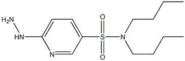 N,N-dibutyl-6-hydrazinylpyridine-3-sulfonamide Struktur