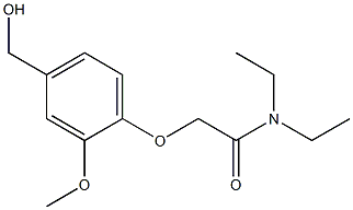 N,N-diethyl-2-[4-(hydroxymethyl)-2-methoxyphenoxy]acetamide Struktur