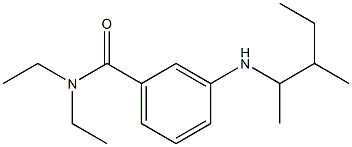 N,N-diethyl-3-[(3-methylpentan-2-yl)amino]benzamide Struktur