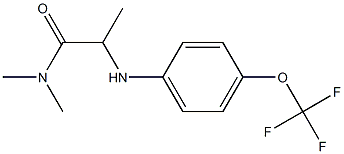 N,N-dimethyl-2-{[4-(trifluoromethoxy)phenyl]amino}propanamide Struktur