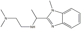 N,N-dimethyl-N'-[1-(1-methyl-1H-benzimidazol-2-yl)ethyl]ethane-1,2-diamine Struktur