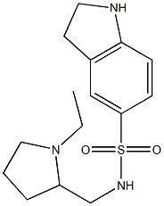 N-[(1-ethylpyrrolidin-2-yl)methyl]-2,3-dihydro-1H-indole-5-sulfonamide Struktur