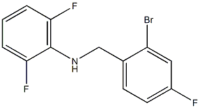 N-[(2-bromo-4-fluorophenyl)methyl]-2,6-difluoroaniline Struktur