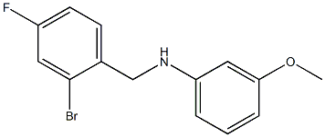 N-[(2-bromo-4-fluorophenyl)methyl]-3-methoxyaniline Struktur