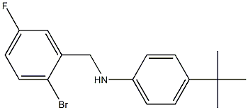 N-[(2-bromo-5-fluorophenyl)methyl]-4-tert-butylaniline Struktur