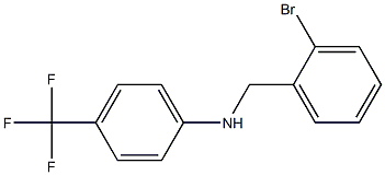 N-[(2-bromophenyl)methyl]-4-(trifluoromethyl)aniline Struktur