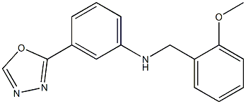 N-[(2-methoxyphenyl)methyl]-3-(1,3,4-oxadiazol-2-yl)aniline Struktur