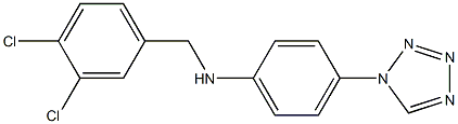 N-[(3,4-dichlorophenyl)methyl]-4-(1H-1,2,3,4-tetrazol-1-yl)aniline Struktur