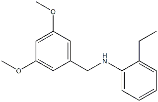 N-[(3,5-dimethoxyphenyl)methyl]-2-ethylaniline Struktur