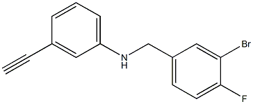 N-[(3-bromo-4-fluorophenyl)methyl]-3-ethynylaniline Struktur