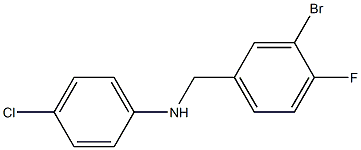 N-[(3-bromo-4-fluorophenyl)methyl]-4-chloroaniline Struktur