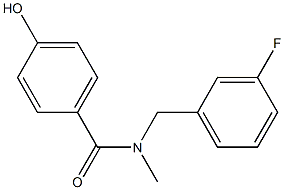 N-[(3-fluorophenyl)methyl]-4-hydroxy-N-methylbenzamide Struktur