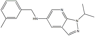 N-[(3-methylphenyl)methyl]-1-(propan-2-yl)-1H-pyrazolo[3,4-b]pyridin-5-amine Struktur