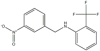 N-[(3-nitrophenyl)methyl]-2-(trifluoromethyl)aniline Struktur