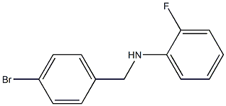 N-[(4-bromophenyl)methyl]-2-fluoroaniline Struktur