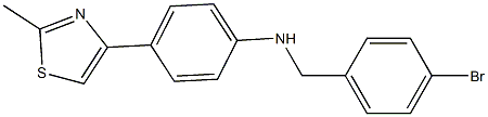 N-[(4-bromophenyl)methyl]-4-(2-methyl-1,3-thiazol-4-yl)aniline Struktur