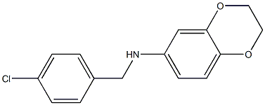 N-[(4-chlorophenyl)methyl]-2,3-dihydro-1,4-benzodioxin-6-amine Struktur