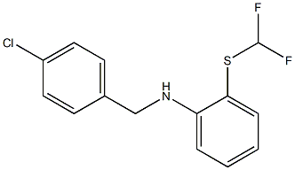 N-[(4-chlorophenyl)methyl]-2-[(difluoromethyl)sulfanyl]aniline Struktur