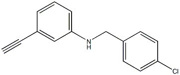 N-[(4-chlorophenyl)methyl]-3-ethynylaniline Struktur