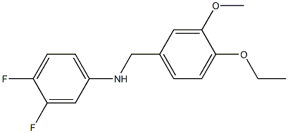 N-[(4-ethoxy-3-methoxyphenyl)methyl]-3,4-difluoroaniline Struktur