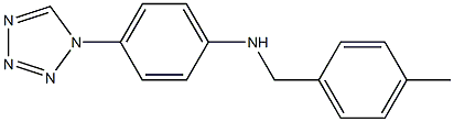 N-[(4-methylphenyl)methyl]-4-(1H-1,2,3,4-tetrazol-1-yl)aniline Struktur